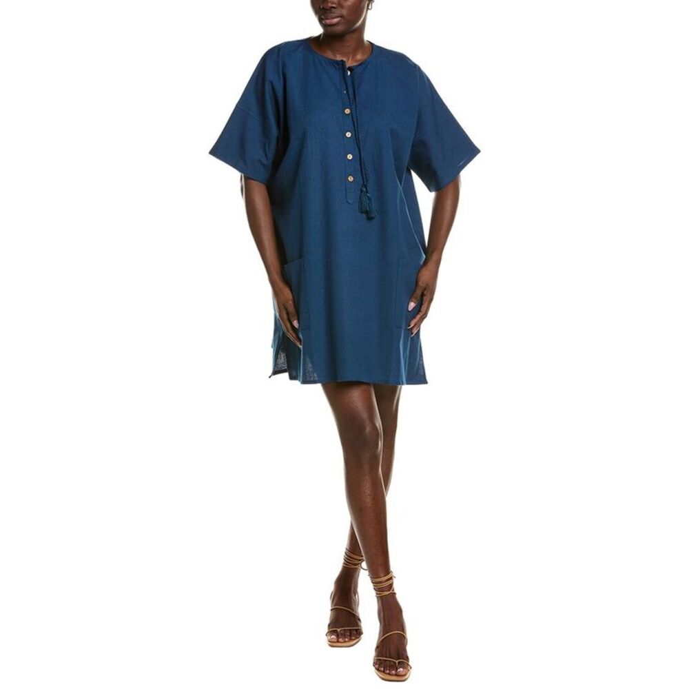 Emerson Fry Womens  Baja Caftan, Blue